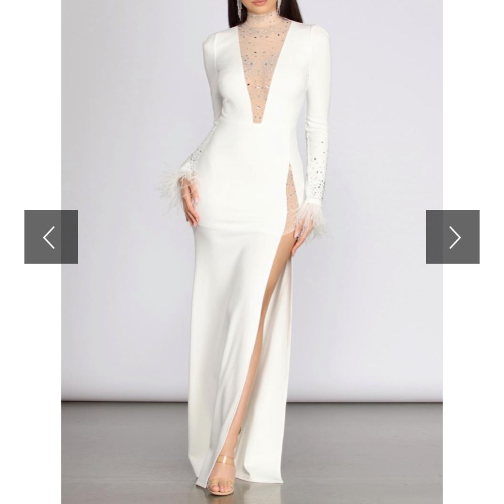 White formal dress